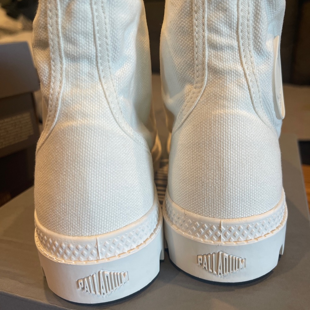 Palladium White Pampa Hi Women's Sneakers - Picture 4 of 7